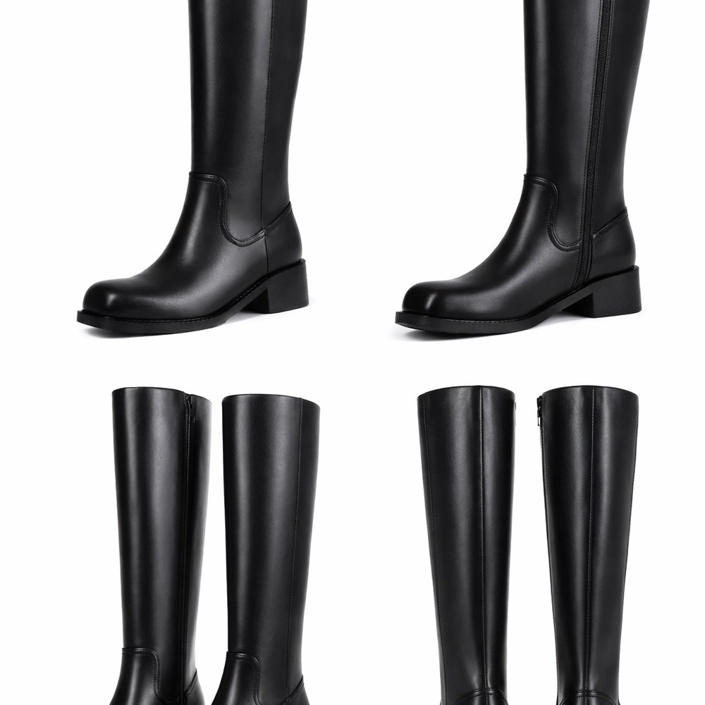 Elegant Black Knee-High Women's Boots
